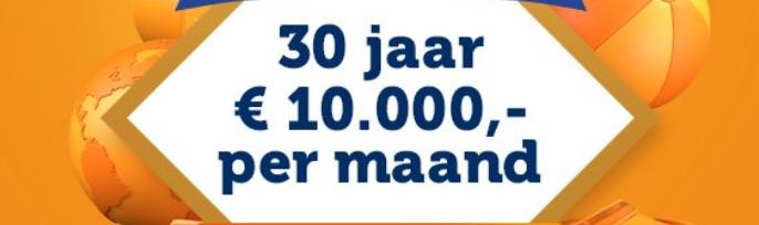 Loterijspeler uit Groningen krijgt 30 jaar lang 10 duizend euro per maand